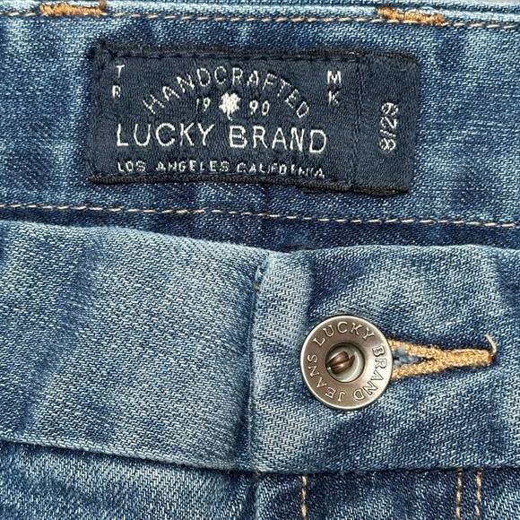 Lucky Brand Sweet Jean Crop Selvedge Seam Size 8/29 Decorative Rear Pockets - Picture 4 of 13